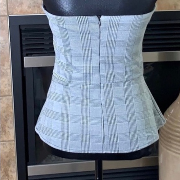 Strapless peplum top (Dynamite) - Picture 2 of 4